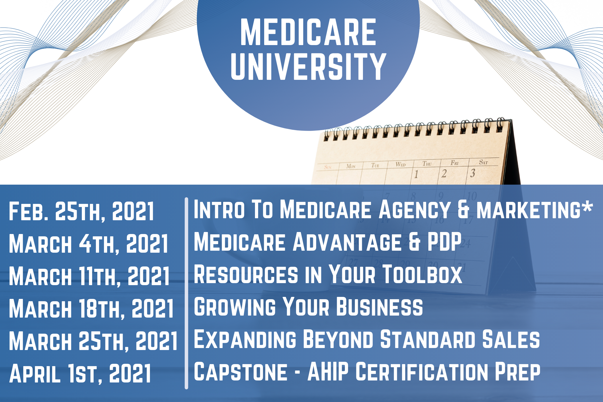 Medicare University 2021 - Phone Calendar